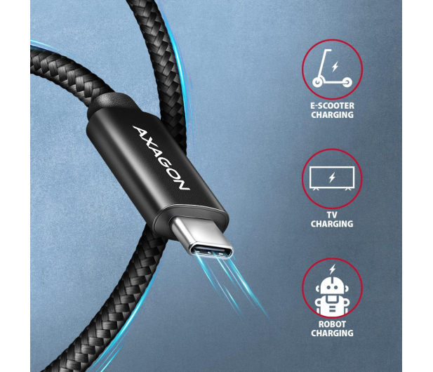 Axagon BUCM2-CM20AB, CHARGE kabel USB-C - USB-C, 2m, Hi-Speed USB - 1353474 - zdjęcie 5